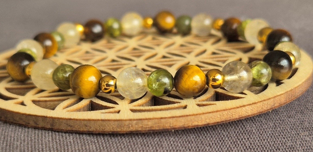 Bracelet énergétiques en pierres naturelles "Digestion et Reflux gastrique"